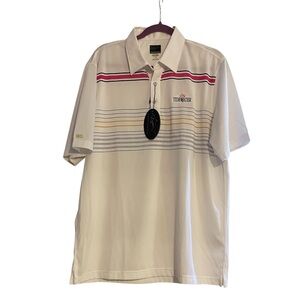 Greg Norman Collection Polo Shirt Men’s Large Scandinavian Stripe Tidewater  NWT